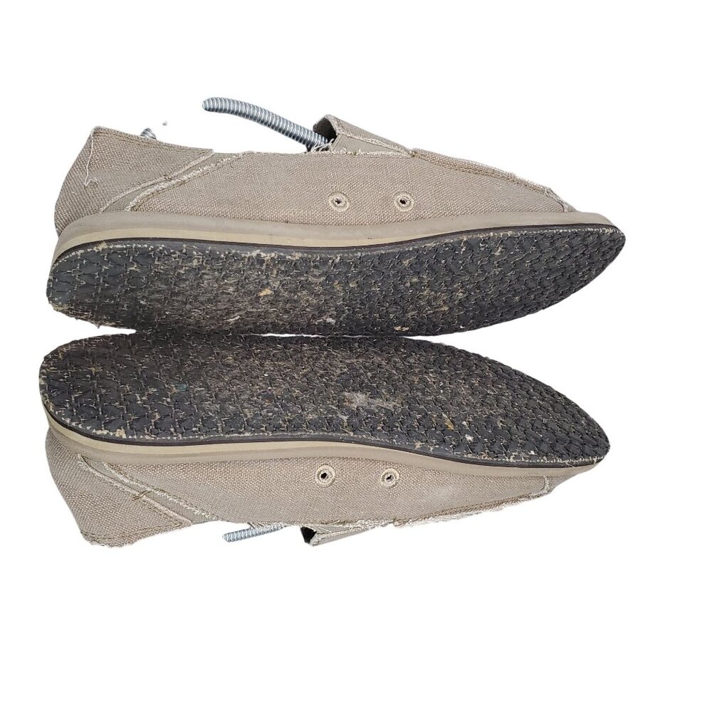 Blue Fin Shoes Mens Size 9 Baja Tan Fabric Loafers - Picture 8 of 10